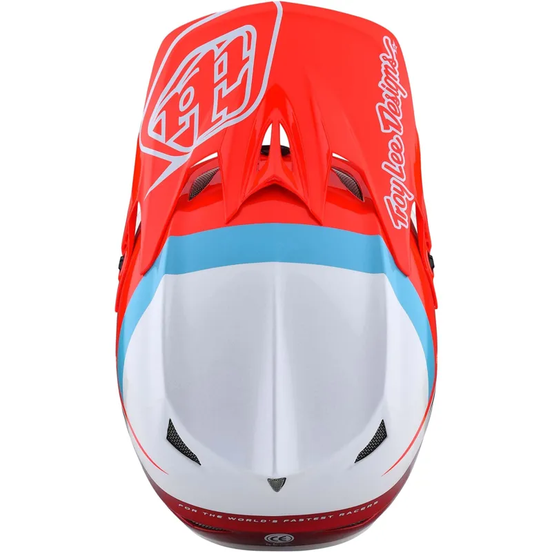 Troy Lee Designs D3 Fiberlite Full Face MTB Helmet Slant Red-4